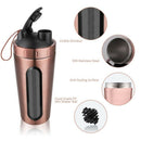 Protein Shaker Bottle, Stainless Steel Sports Water Bottle Shaker Cup, Leak V1L8