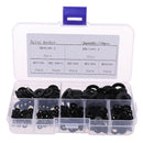 350pcs 7 Sizes Black Nylon Flat Washer Assortment Kit Set M2/M2.5/M3/M4/M5/M6/M@