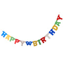 Happy Birthday Letters Shape Banner Bunting Party Decoration