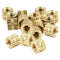 M2 x 3mm Brass Cylinder Knurled Threaded Round Insert Embedded Nuts 100pcs P2Y3