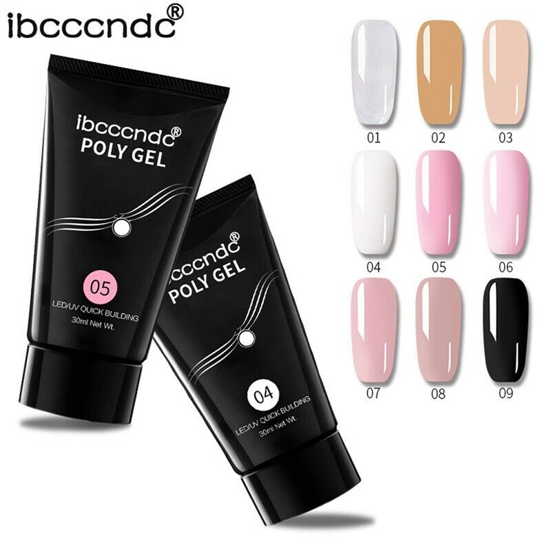 ibcccndc 30ML Poly Gel Long-Lasting Finger Nail Crystal Jelly Camouflage UV M8O1
