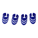 4x Guitar Ukulele Thumb Bass Fingertip Guards Finger Picks Protectors Blue L