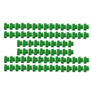 80x Green Pipe Clamps for 11mm/0.43inch Stakes Greenhouse Film Garden Hoop Clip