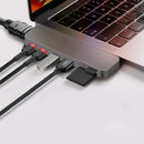 1X(7-In-1 2 Usb Port Dual Type-C Hub Docking Station Support 4kx2k Hdmi Sd/