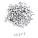 Pack 200pcs Double Barrel Aluminum Crimp Sleeves Fishing Line Tube Connectors,