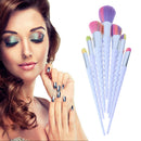 10pcs Spiral Pattern Colorful Makeup Brush Set Foundation Blusher Face Powd
