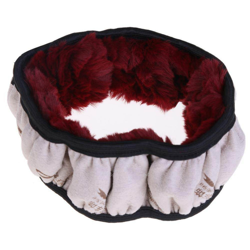 Soft Plush Winter Warm Car Auto Steering Wheel Cover Grips Protector Wine Red