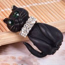 Fashion Crystal Cat Brooch Pin Collar Decoration Badge Corsage Jewelry Gifts J3C