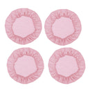 4Pcs Square Round Stretch Dining Wedding Chair Seat Cover for 35-50cm Pink