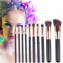 10pcs Makeup Brush Cosmetic Contour Face Blush Powder Foundation Brush Set