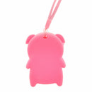 Cute Pig Silicone Watch Protective Case with Strap Lanyard Pendant pink