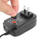 Universal 3V to 12V 1A 30W Adjustable USB Power Supply Charger Adapter (US) A
