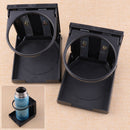 2X Universal Car Folding Cup Holder Bottle Drink Holder Truck Boat SUV Van Black