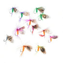 butterfly flies trout freshwater fly fishing, 12pcs, fly trout fishing lures ES