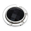 Folding Purse Handbag Holders Crystal Bag Hook Hanger Hold Black Portable S3Y4
