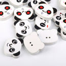 100 Cute Panda Wooden Buttons Sewing Crafts DIY Scrapbooking Cardmaking 23mm