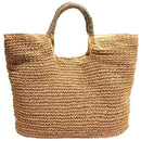 Fashion Summer Round Straw Bag Beach Rattan Women Handbag Totes Ladies Knit V8J5