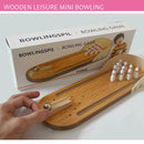 Wooden Mini Bowling Family Interactive Toys Set Entertainment Finger Board Game