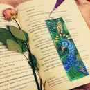 DIY Peafowl Special Shaped Diamond Painting Leather Tassel Bookmark Crafts Gi