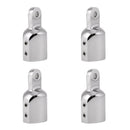 4 x 22mm Eye End Cap Marine Stainless Steel 316 Bimini Top Fitting Tube End Cap