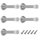 5 Pack 85 mm Spring Door Stop Metal Door Stoppers with Screws and Base Plat