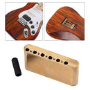 Brass Tremolos Block Bridge with Bar Kits for ST Electric Guitar Parts DIY