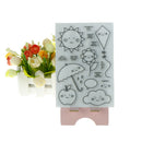 smiling face on sun and clouds Scrapbooking Album Card Decor Clear Stamps 3c
