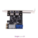 External 2Port USB3.0 + Internal 19pin Header PCIe Card 4pin IDE Power Conn
