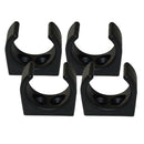 4x Boat Plastic Clips Paddle Tube Holders Light Stowing Brackets Black