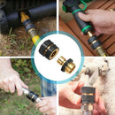 3/4 Inch Garden Hose Fitting Quick Connector Male and Female Value Pack - N