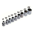 10 x Wrench Spanner Set 8-24mm Chrome Plated Vehicle Rod Sleeve Repair Tools