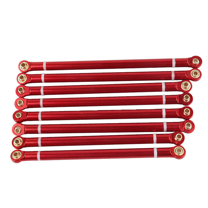 8x 1:10 RC Car Alloy Steer Linkage Servo Link Rods for Axial SCX10 Accessory