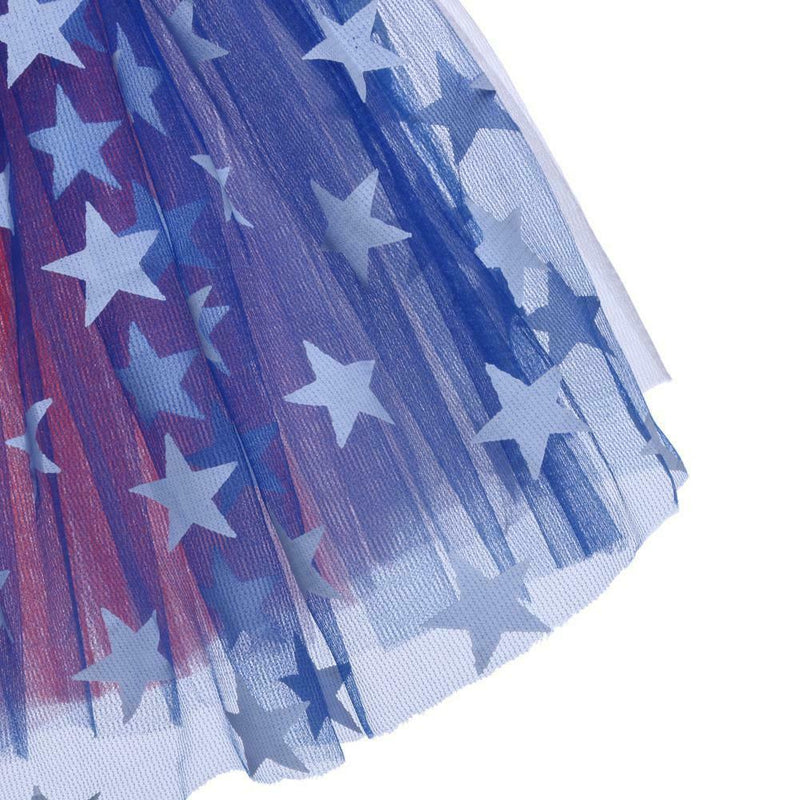 Children Girls Colorful Flag Birthday Party Dancing Princess Tutu Skirt