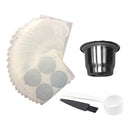 Paper Caps Reusable Coffee Capsule Filter Kit With Spoon And Brush Accessories