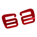 Set of 2 Aluminum Alloy Webbing Strap Buckles G Hook Outdoor Carabiners Red