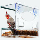 Window Feeder Feed & Water Garden Bird Viewing Table Perch With Suction