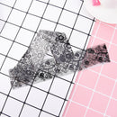10Pcs Black Lace Floral Nail Art Transfer Foil Women Nail Dec Manicure Too- OZ