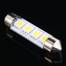 10PCS 42MM 4 SMD 5050 Car Interior Light Dome Festoon Lamp Bulb White New