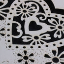 100 Pcs ivory wedding party pearlescent love hearts place cards table name