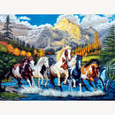 Painting By Numbers Kit DIY Gallant Horse Canvas Oil Art Picture Home Decor