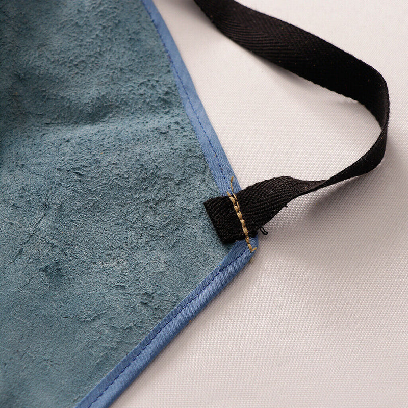 Adjustable Leather Welding Protective Work Apron Bib Blue