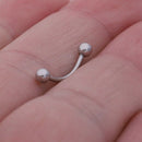 Stainless steel Curve Bent Barbell Plain Eyebrow Ring Body Piercing Jewelry D6K4