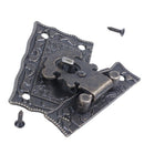 Wood Case Chest Box Rectangle Clasp Closure Hasp Latches Bronze Tone I5B2