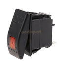 12V 20A Orange LED Light 3-Pin Rocker Switch Waterproof For Cars Boats Truck