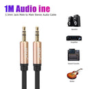 1m 3.5mm 1/8 inch Male to Male Plug Microphone Audio Stereo Extension Cable Wire