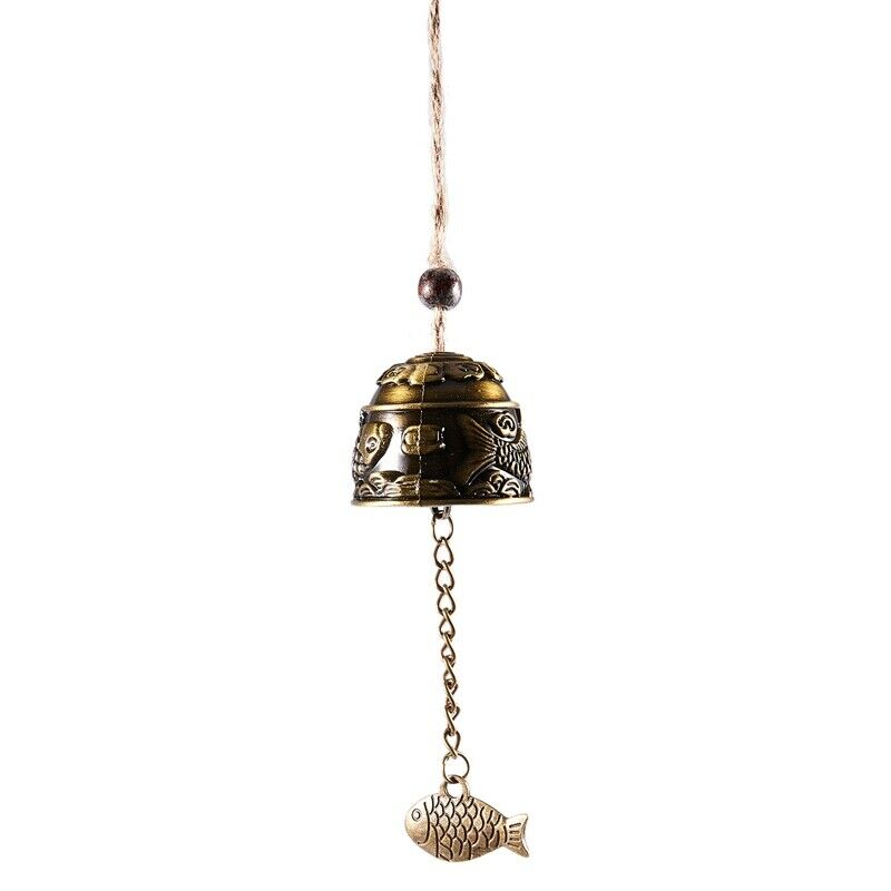 1Pc Chinese Traditional Dragon or Fish Feng Shui Bell Blessing Fortune Hang