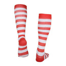Halloween Striped Contrast Color Women Cotton Thigh Knee-High Stockings