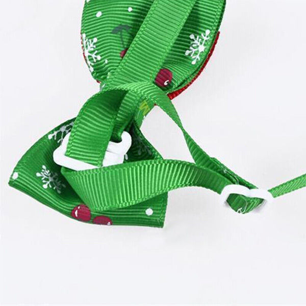 Polyester Pet Puppy Dog Bow Tie Necktie Bowknot Adjustable Collars With Bell  JR