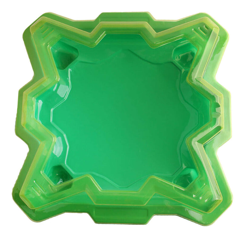 Plastic Burst Gyro Combat Arena Spinning Top Stadium Plate with Cover Green