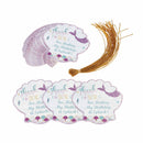 24pcs Thank You Tags Mermaid Shell Tags with String Gift Box Packaging Labels LJ